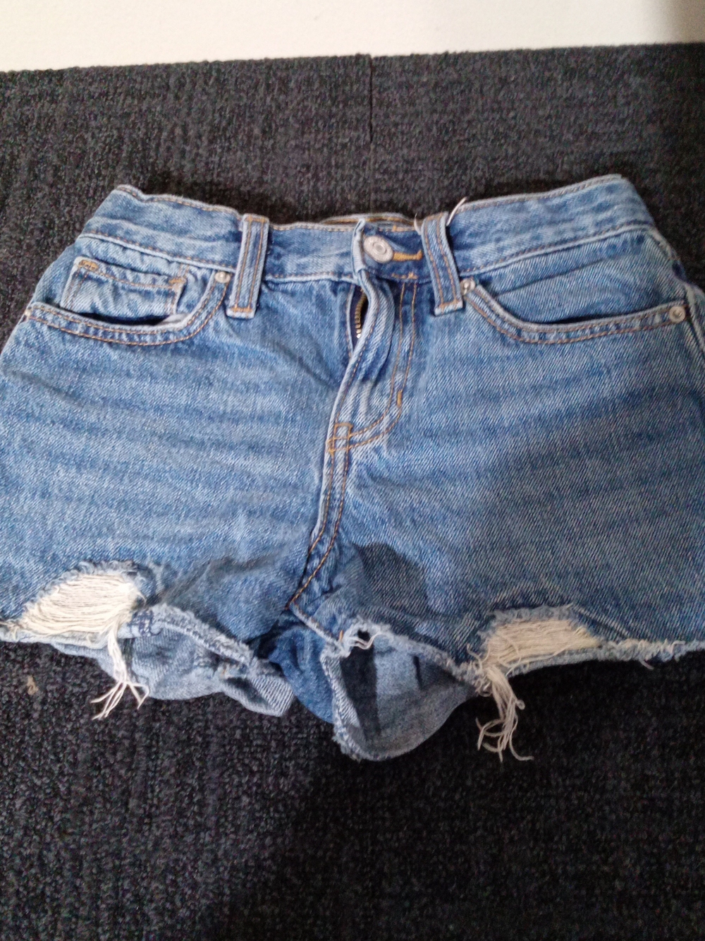 Old Navy Blue Distressed Denim Cutoff Shorts